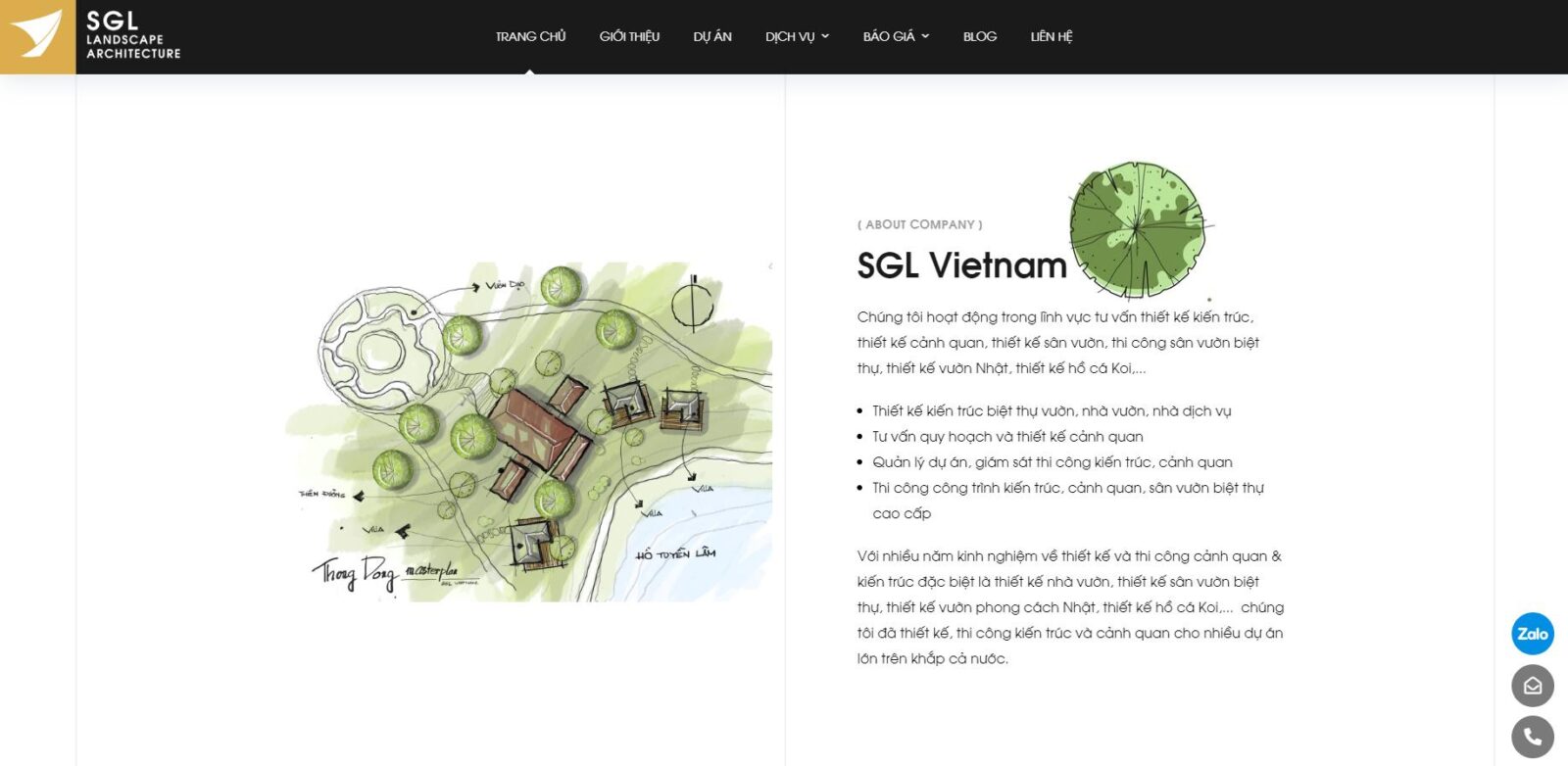 Công ty Thiết kế cảnh quan sân vườn SGL Vietnam