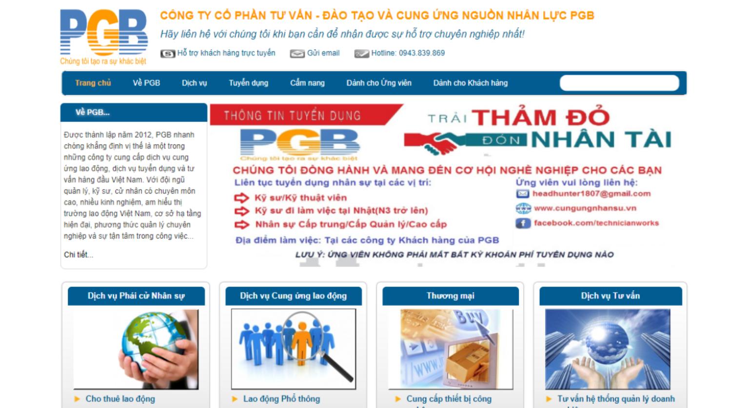 Công ty cung cấp lao động PGB