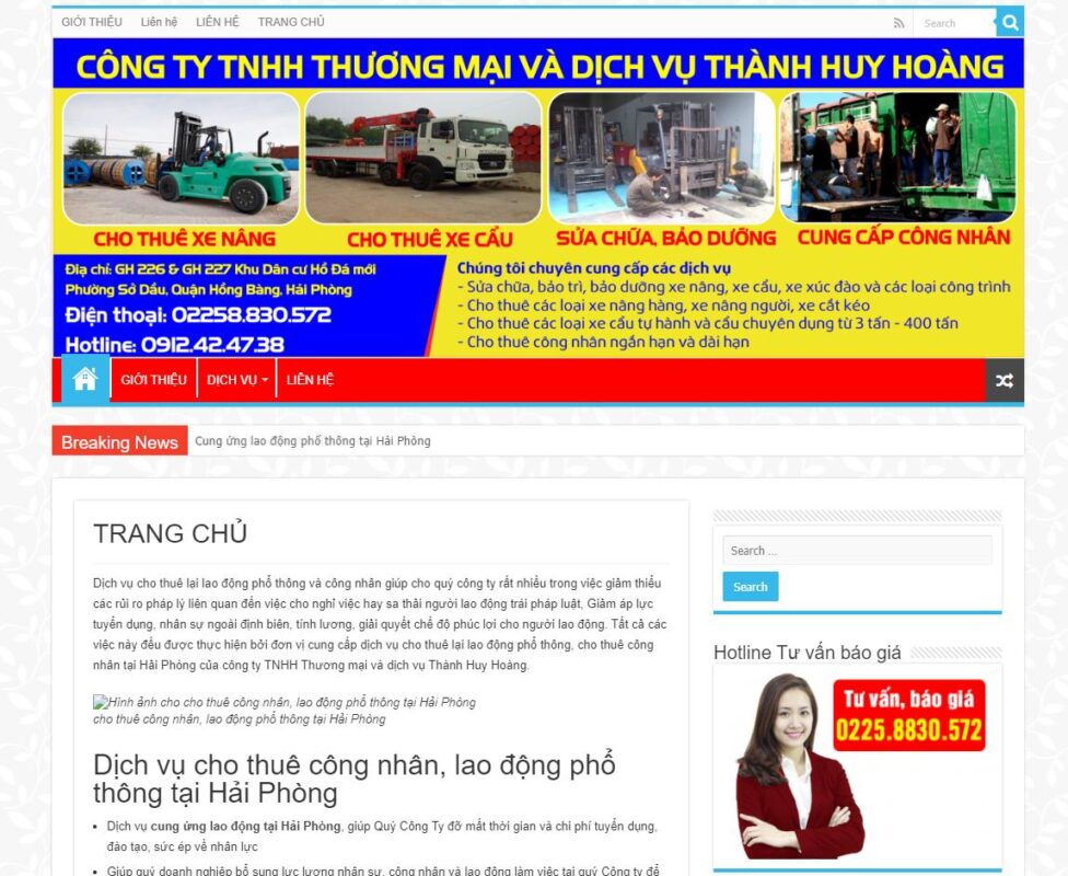 Công ty cung cấp lao động Thành Huy Hoàng