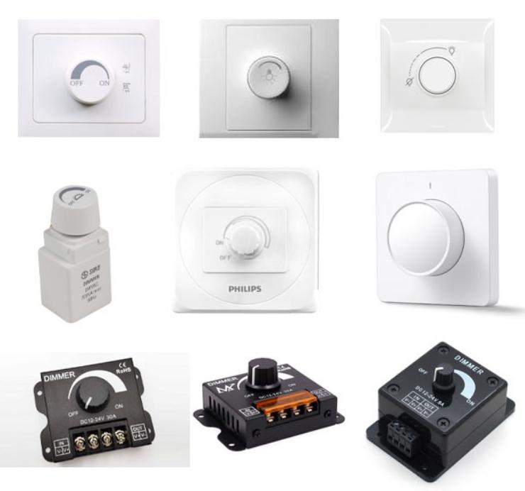 Công tắc dimmer thường dùng cho đèn, quạt
