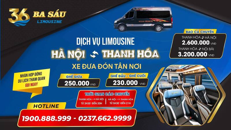 36 Limousine - Xe tiện chuyến Hà Nội Thanh Hóa 