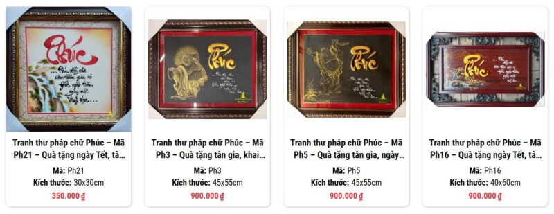 Thương hiệu Kim Danh cung cấp đa dạng các sản phẩm tranh thư pháp