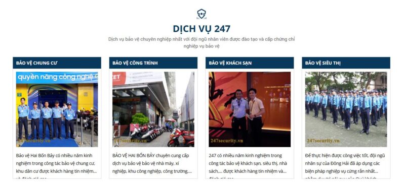 Công ty Bảo vệ 24/7 cung cấp đa dạng dịch vụ