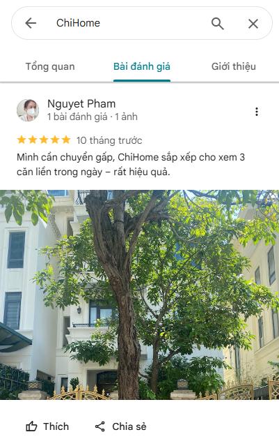 Khách hàng đánh giá về dịch vụ chuyên nghiệp tại ChiHome