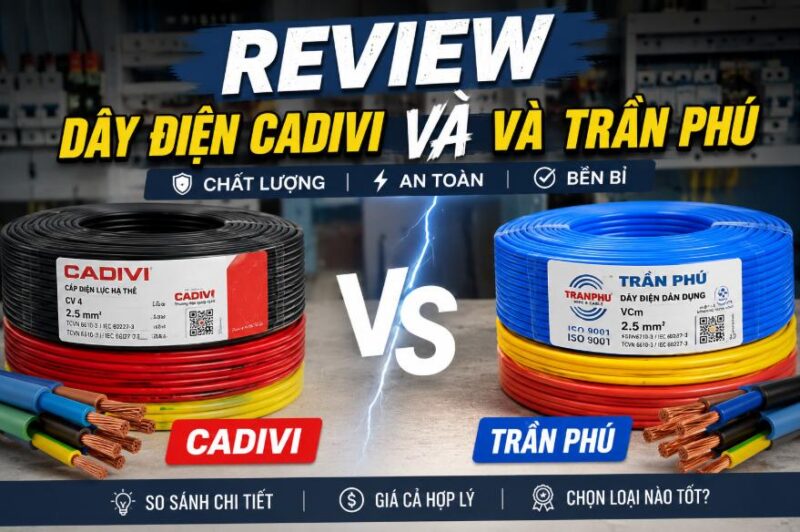 Review dây điện Cadivi và Trần Phú
