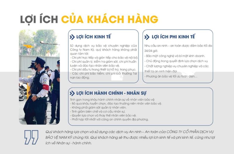 Lựa chọn Nam Kỳ mang lại nhiều lợi ích trong việc đảm bảo an ninh, an toàn cho con người và tài sản