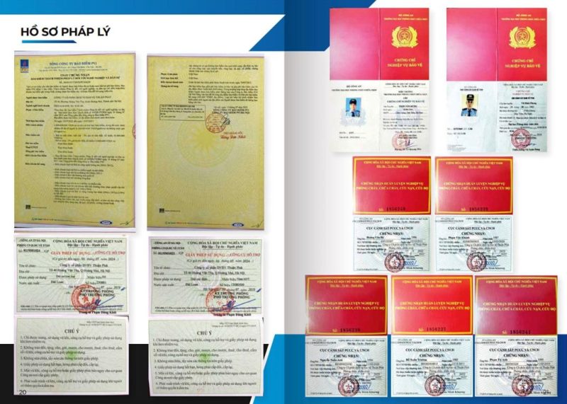 Hồ sơ pháp lý của Công ty Bảo vệ Thuận Phát