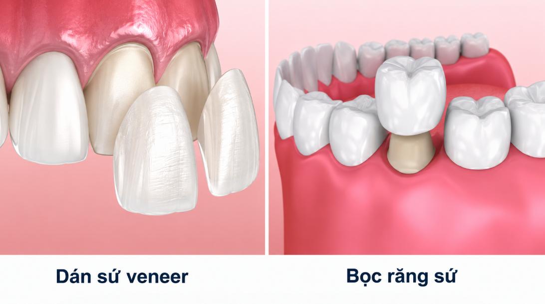 Dán sứ hay bọc răng sứ