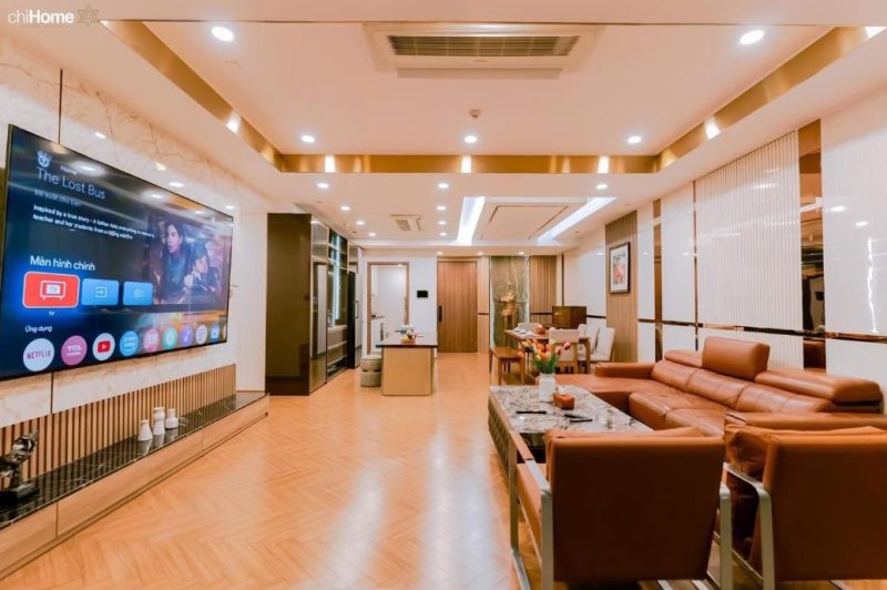 Căn hộ có không gian rộng rãi, phù hợp với nhóm bạn hoặc gia đình đông người